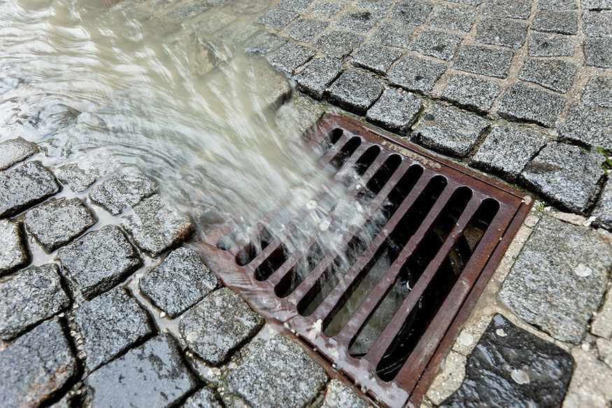 Commercial Drain Brush to clean facility floor drains and unclog